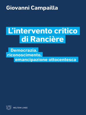 cover image of L'intervento critico di Rancière